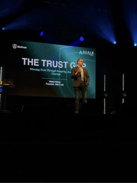 Vinnie Fisher speaking at Scale With Stability